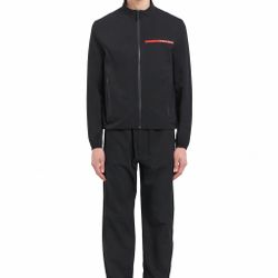 Prada Linea Rossa LR-MX008 Jacket Black Medium Graphene Tech Stand Collar Men