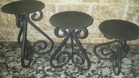 Metal candle holders