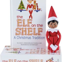 NEW Sealed Original Elf On shelf Girl Brown Eyes + storybook