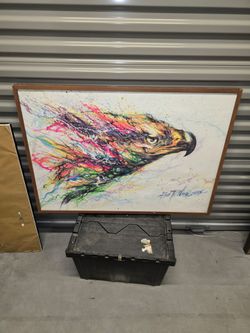 "The Eagle Is Free, Colorful And Brave"