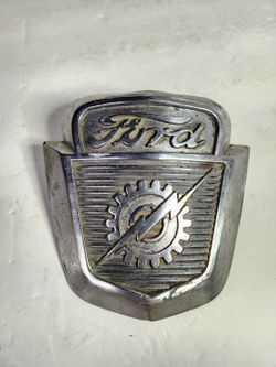 Vintage Ford Hood Emblem Ornament Badge No. 2 BAAA-16637-A 50's Truck Hot Rod