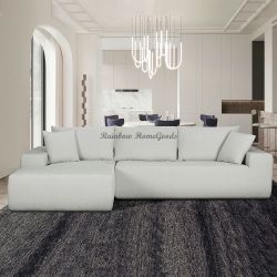 Lounge Style Frameless L-Shaped Sectional Sofa Couch