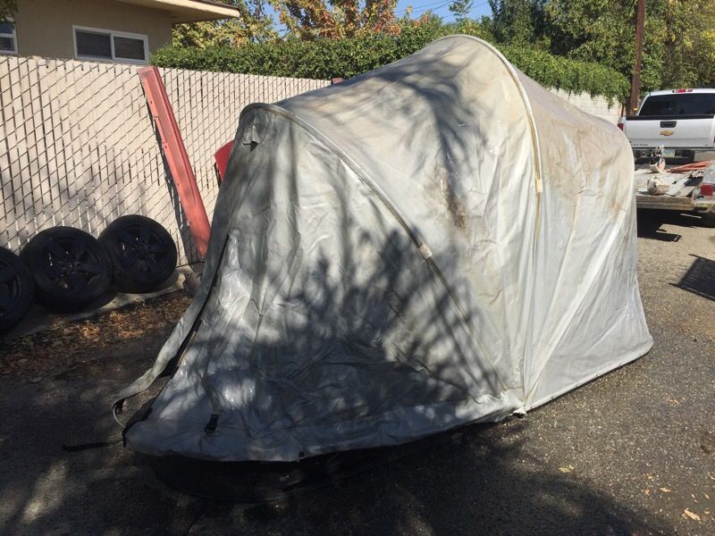 Cycle shell motorcycle cover. Portable garage.