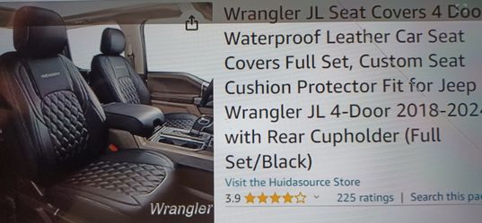 Jeep Wrangler  Leather Seat Covers