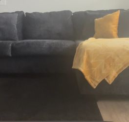 2 piece sectional with pillows