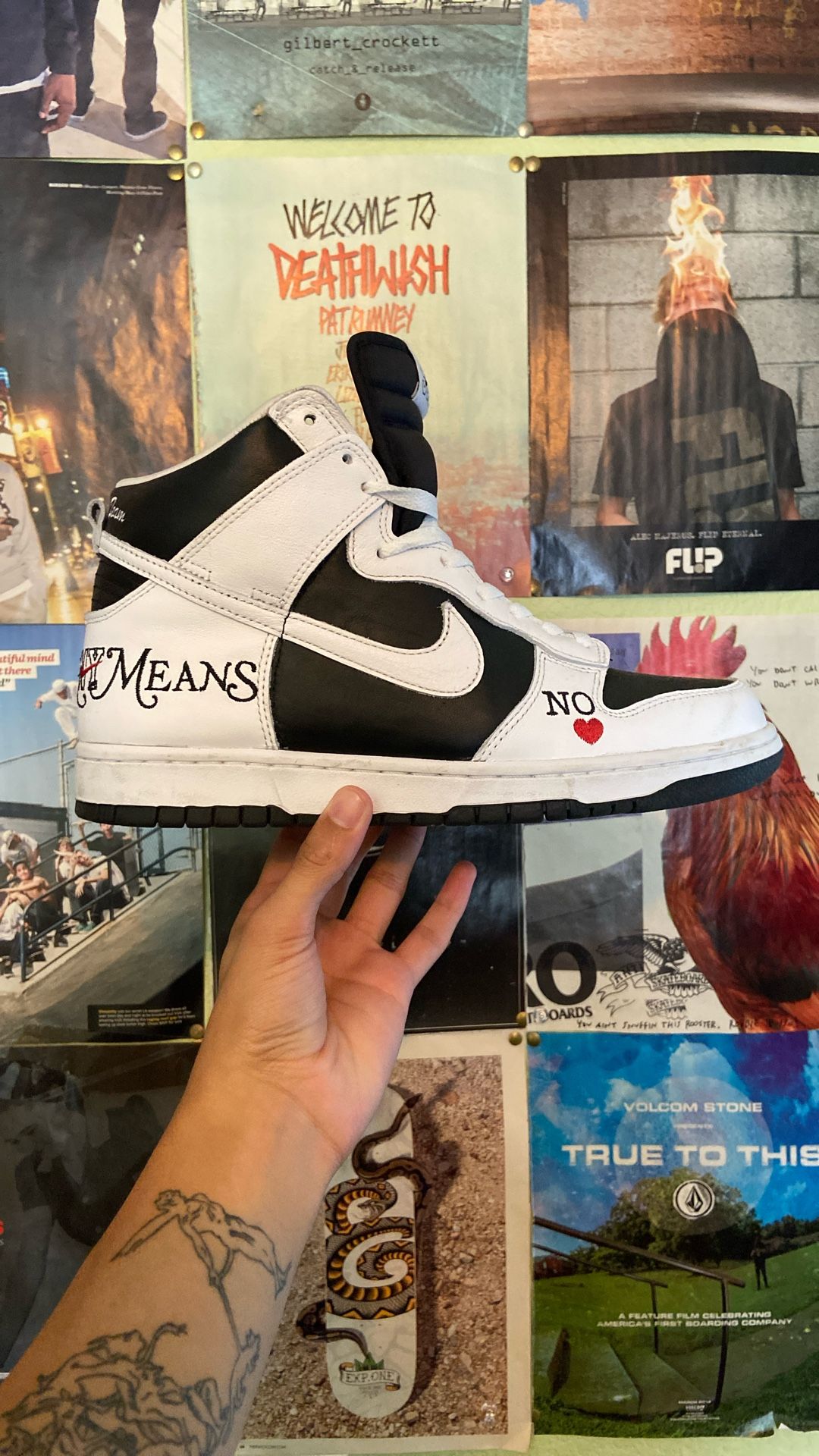Nike Sb Dunk Highs Supreme By Any Means