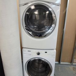 Whirlpool Front Loading Washer And Stackable Gas Dryer Set 