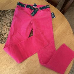 Ralph Lauren polo Girls pink velvet pants Size 14