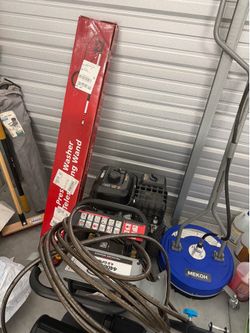 Pressure washer , surface cleaner  chemicals window washing set up and pressure washing accessories