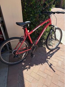 Decathlon Rockrider ST50, 21 Speed Aluminum Mountain Bike, 26", Unisex, Red, Medium
