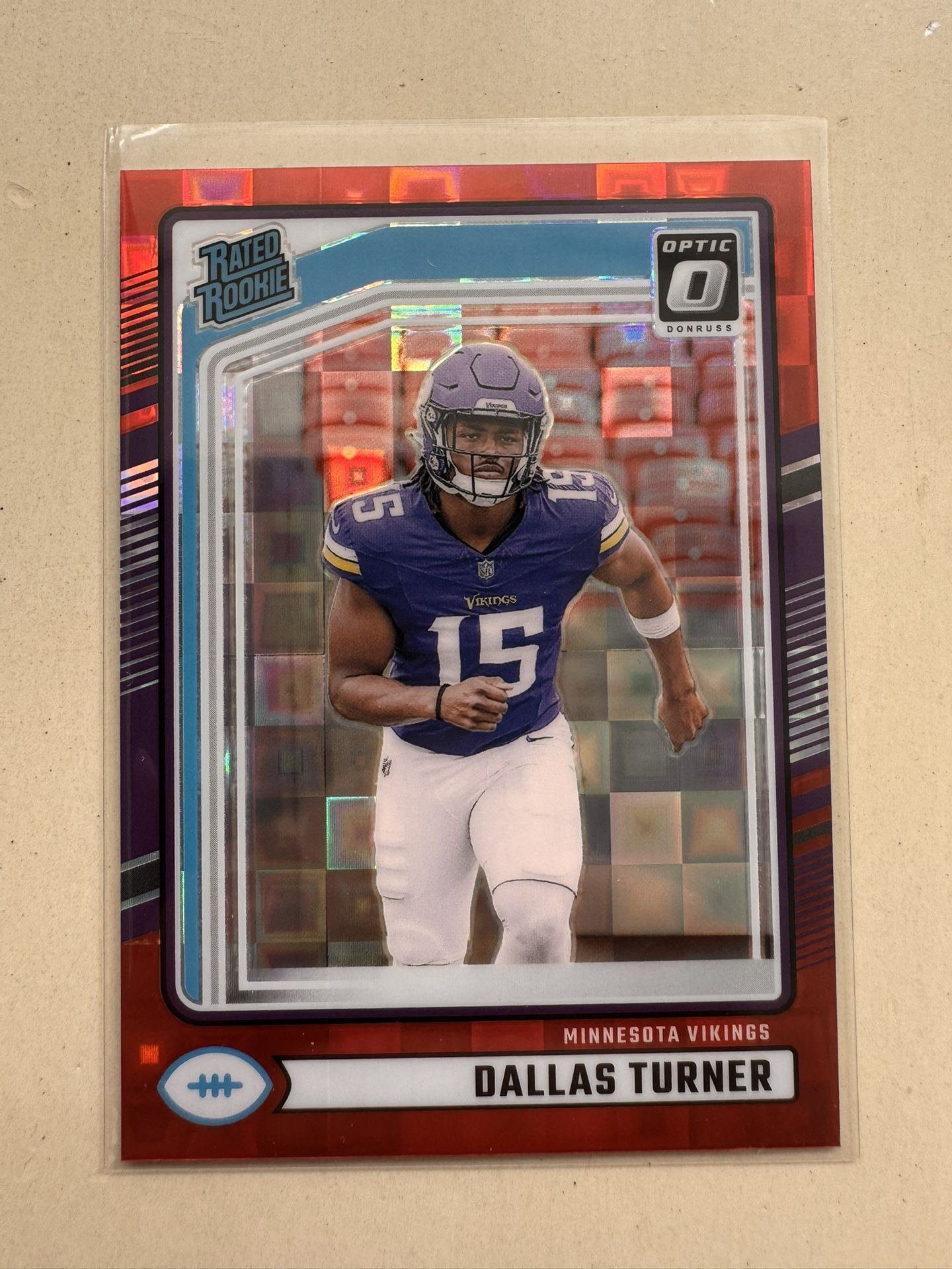 2024 Donruss Dallas Turner Rated Rookie Red Pandora #331 Vikings