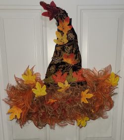 Pilgrims Hat Fall/Thanksgiving Door Hanger