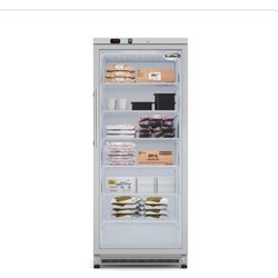 Koolmore 30 in. 21 cu. ft. Manual Defrost Upright Freezer Glass Door Commercial Reach in Stainless-Steel Garage Ready