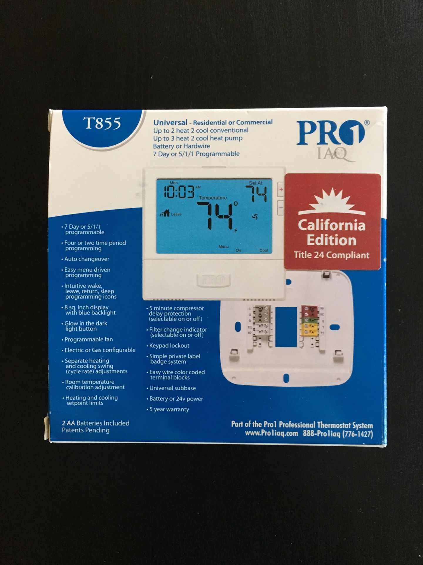 PRO1 Thermostat T855