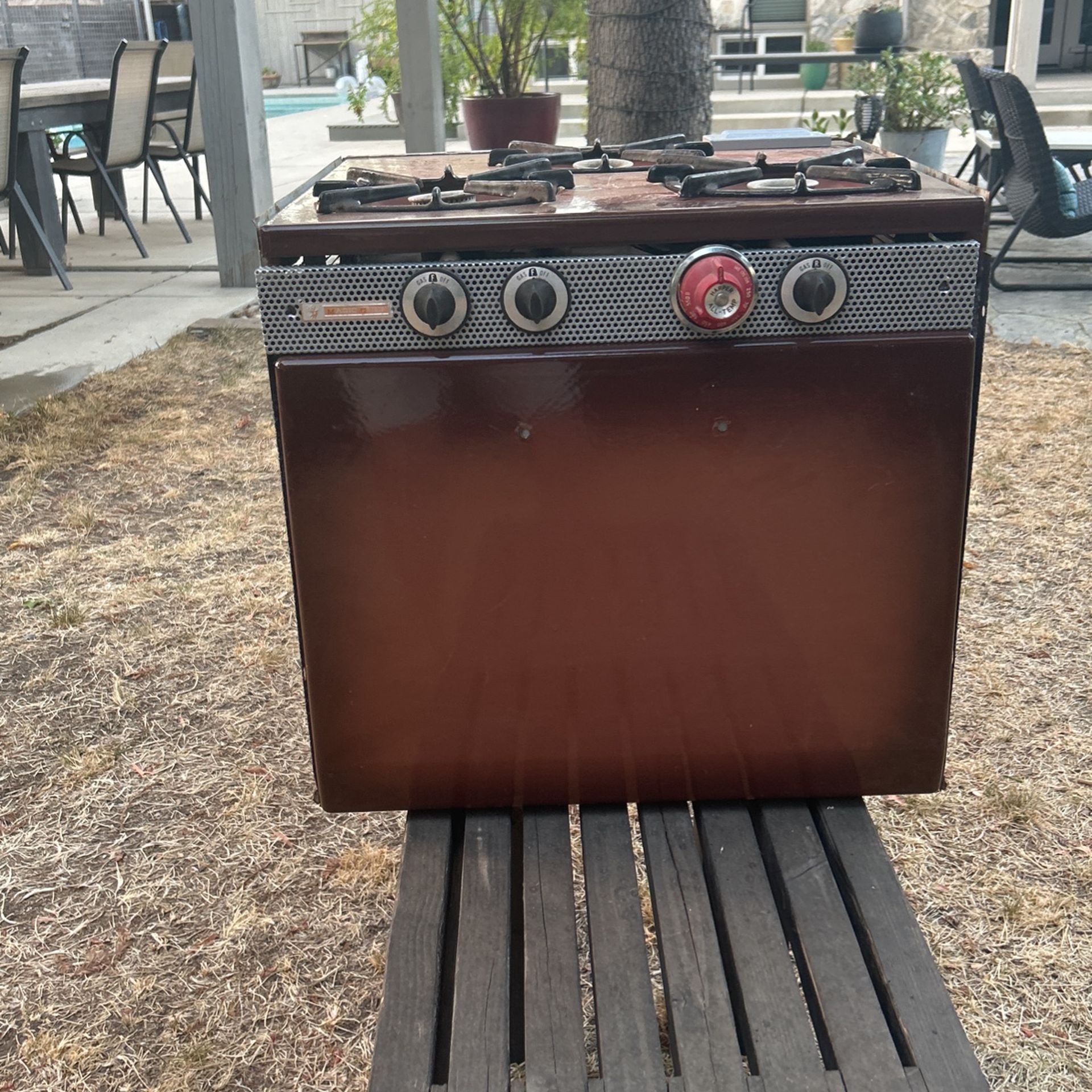 Vintage 3-Burner Stove+ Oven For Trailer