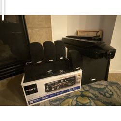 Sony receiver and  polk audio speakers