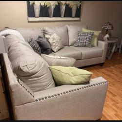 Financing Options👍 Off Gray Contemporary Fabric Modular Couch Sectional💥 Brand New☄️ Sofa/ Living Room Set 