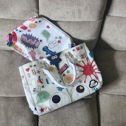 Anya Hindmarch All Over Non-Embossed "Stickers" Maxi Featherweight Ebury bag!