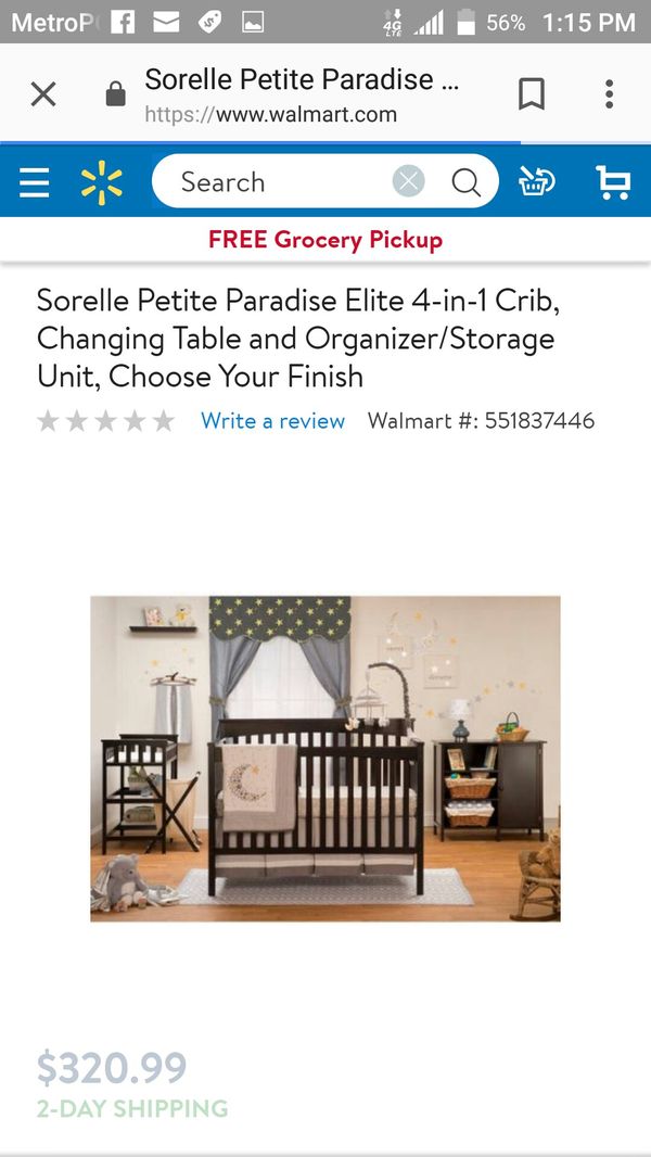 Sorelle Baby Crib Petite Paradise Elite Room In Box Cherry