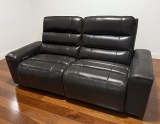 Leather power reclining