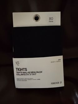 New Forever 21 Black Opaque Tights