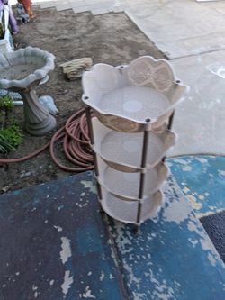 Plastic fruit basket four tier