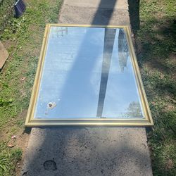 Mirror With Gold Frame 45”x65”