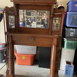 Antique Fireplace Mantel Surround Early 1900