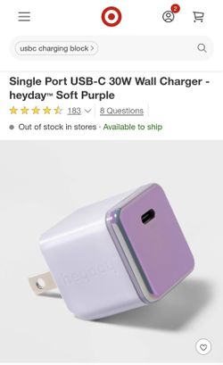 Purple Chrome Single Port Type-C 30watt Wall Charger 