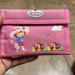 Cute Pink Strawberry Short Cake Wallet 