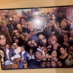 FRAMED Legends of Rap and Hip Hop 80'sand 90's 36x24 Art Print Poster