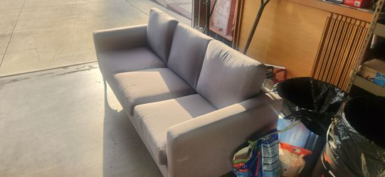 Gray Fabric Two-Seat Sofa
