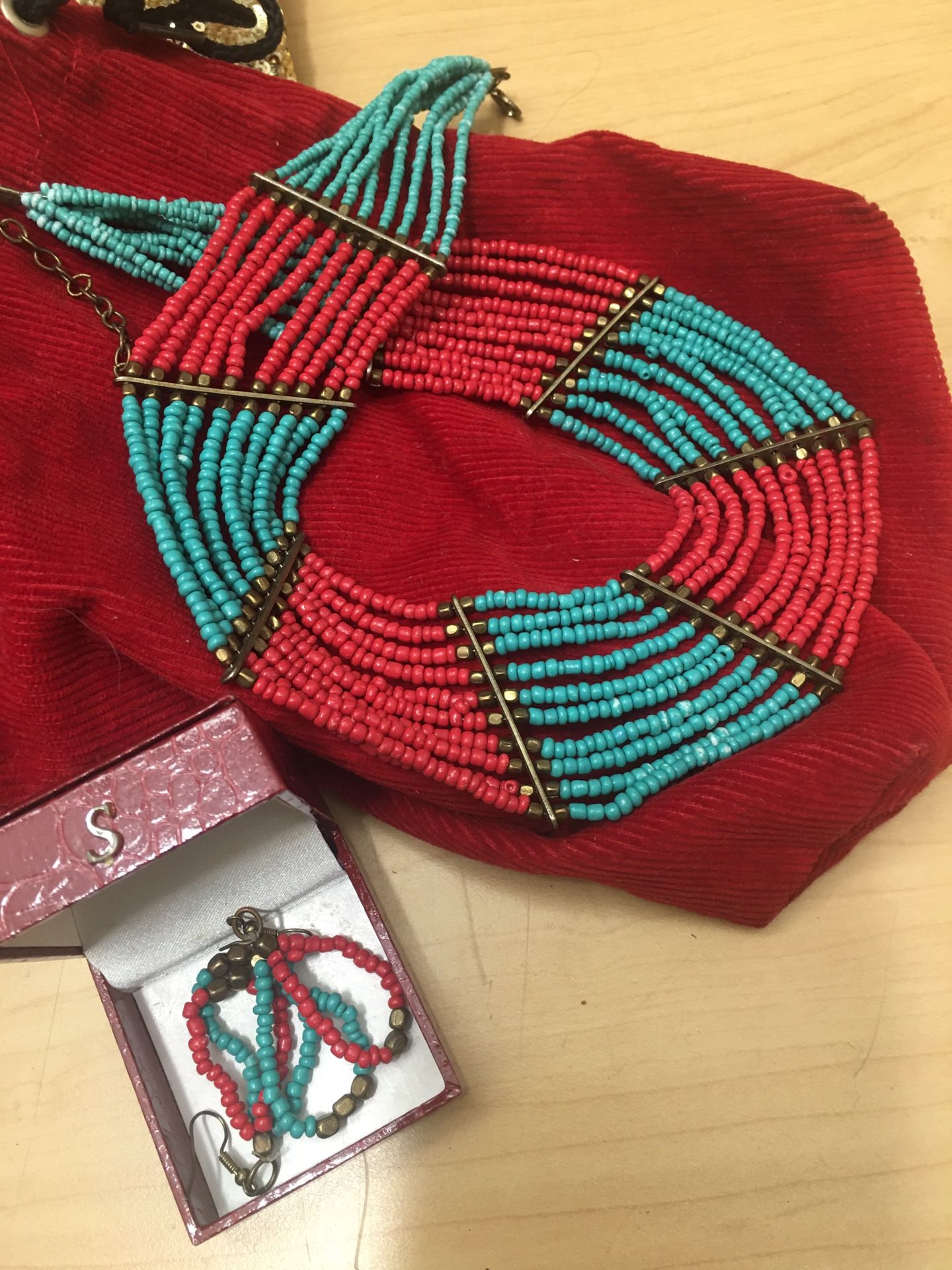 Coral & Turquoise Indian Necklace