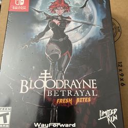 Bloodrayne betrayel Fresh Bites Limited Run Games Collectors Edition Nintendo Switch t