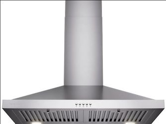 Open Box 36 inch Convertible 420-CFM Recirculating Wall-Mounted Range Hood with Charcoal Filter
