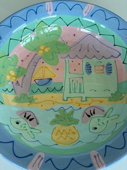 Susan Painter Tropical Pottery Bowl