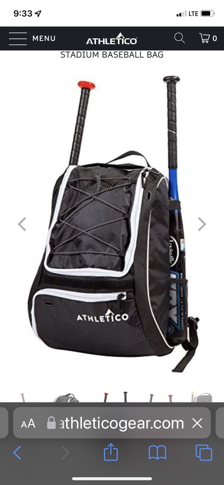 Athletics Baseball Backpack