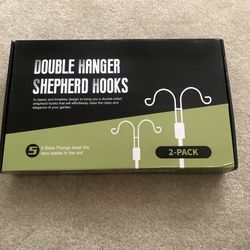 Double Shepherds Hooks 108” Tall New In Box Black 