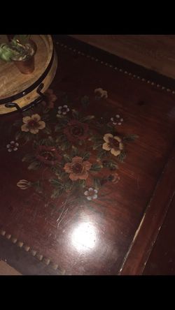 Antique trunk coffee table
