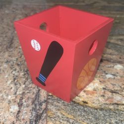 Sports Themed Red Wooden Box