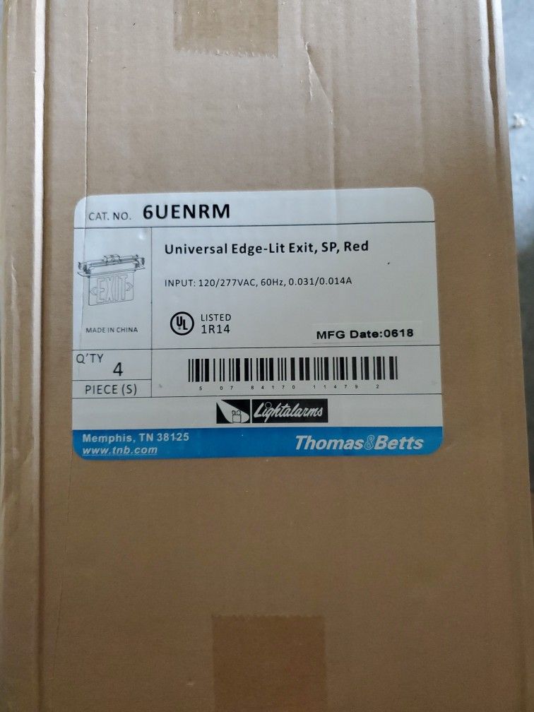 Red Illuminating Exit Signs (8)