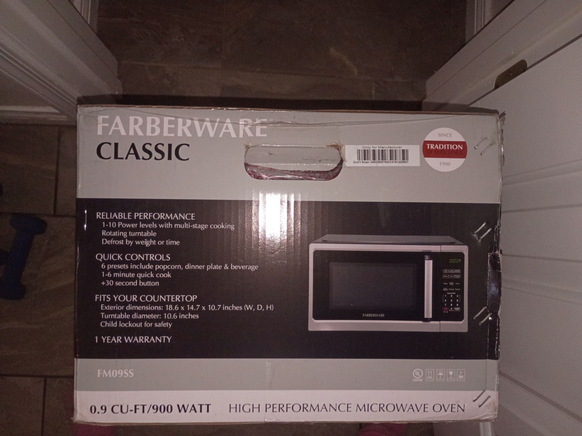 Microwave Farberware 0.9 NEW 55.00