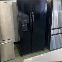 Black Frigidaire Side-By-Side Refrigerator