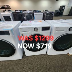 24in W. 2.4 Cu. Ft. Compact Stackable Smart Front Load Washer In White With Steam And Ai Fabric Sensor