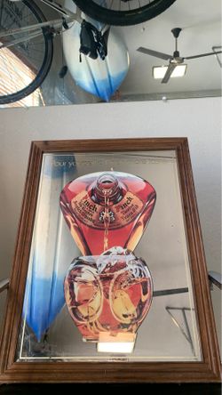 Vintage pinch whiskey mirror sign