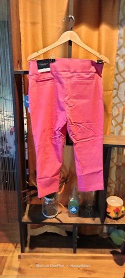 Rafaella Comfort Super Stretch Pink Capri Pants Women's Size 14