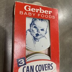Vintage Gerber Baby Can Covers Lids