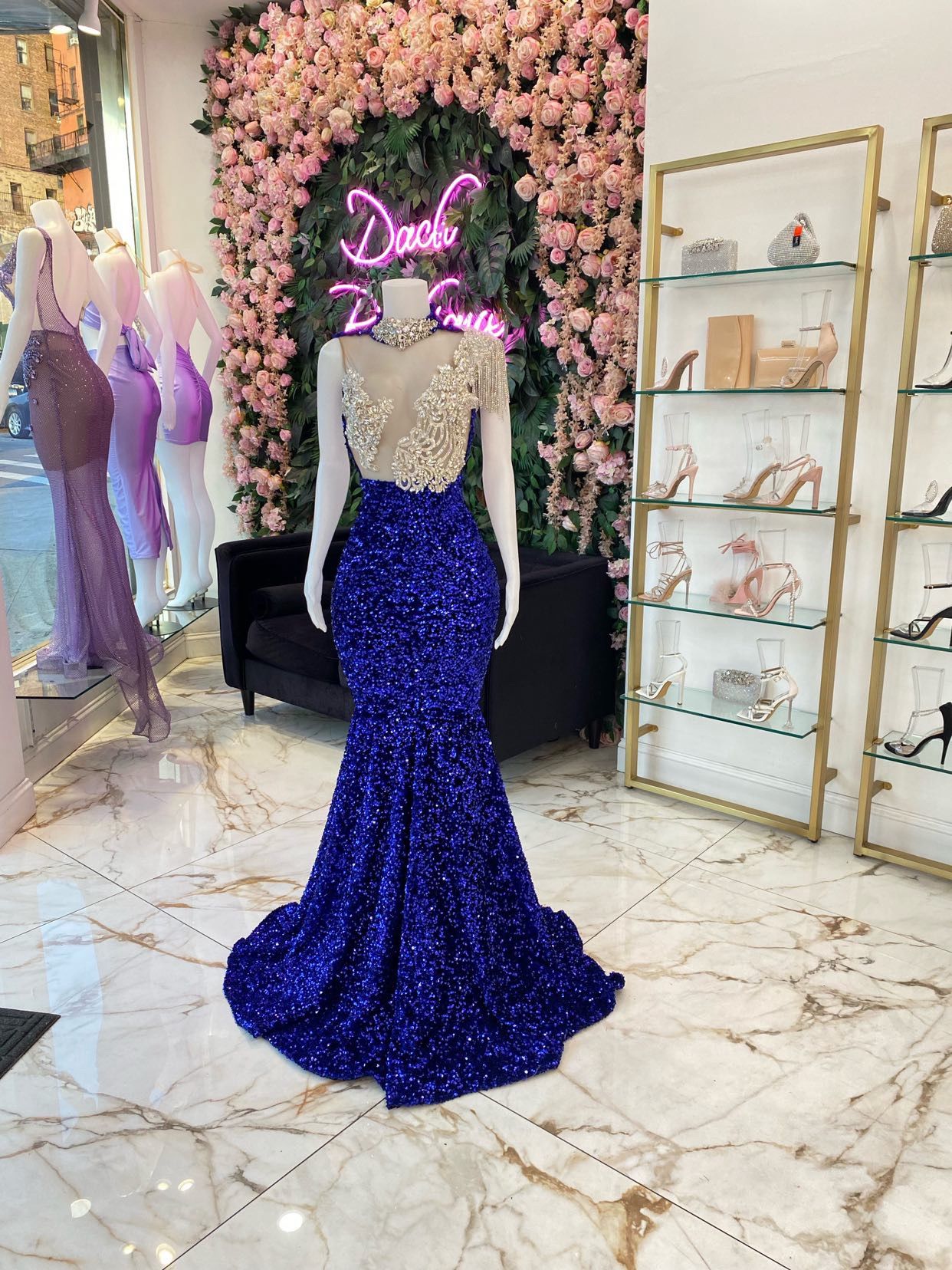 Royal Blue Sequin Dress