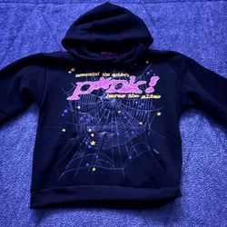 Sp5der Black P*NK! Hoodie Medium , Never Used
