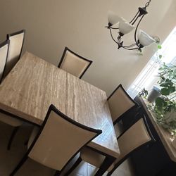 Large Dining Table With 6 Chairs And Cabinet